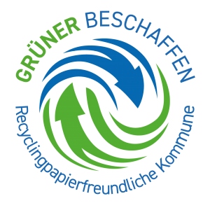 Wir sind Teil der Initiative "Gr&uuml;ner Beschaffen" &ndash; Recyclingpapierfreundliche Kommune